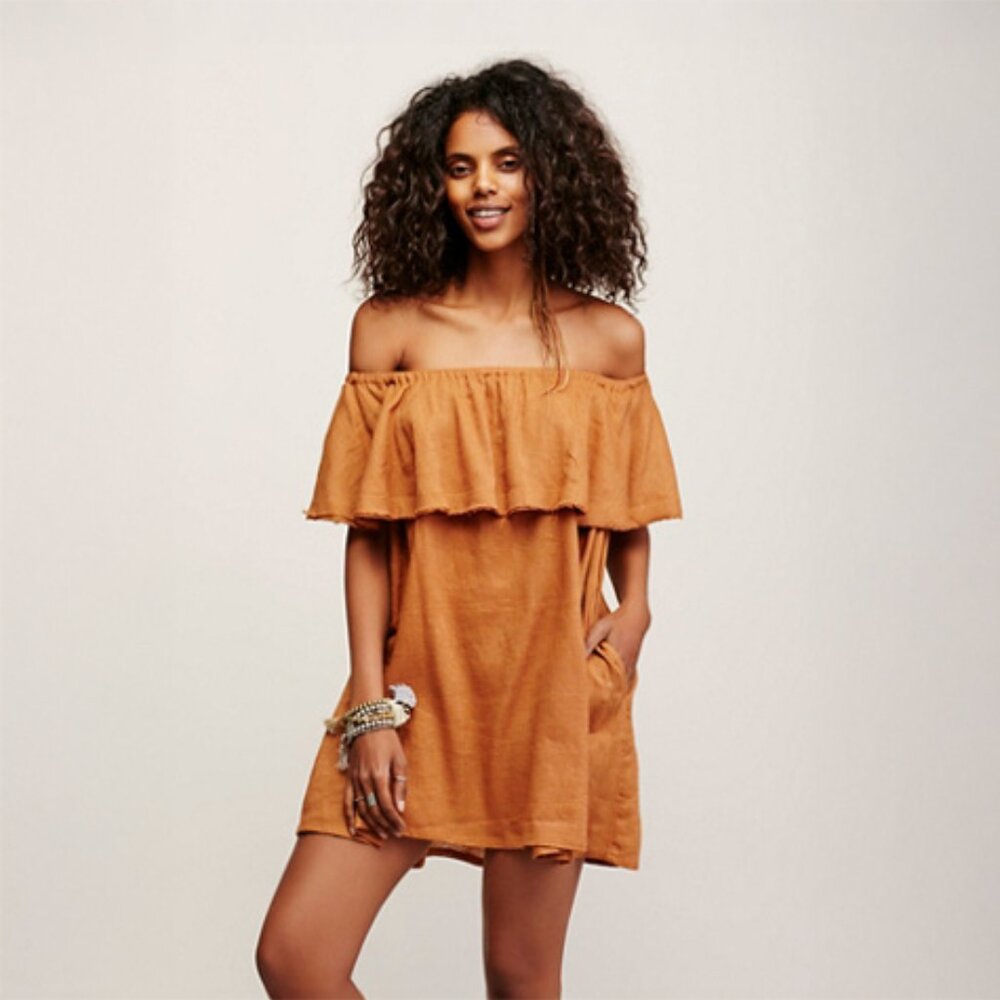 Free People Serefina Off-The-Shoulder Mini Dress